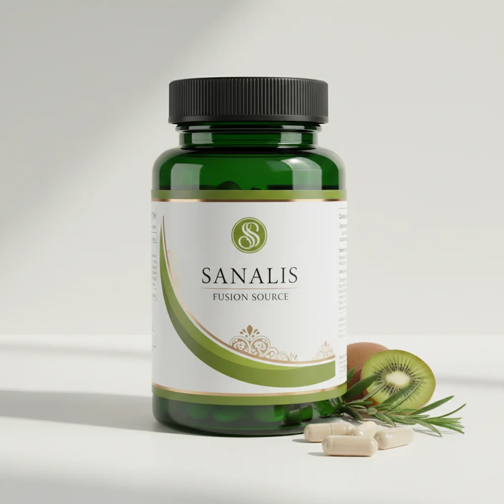 Sanalis Fusion Source -purkki - tummavihreä lasipurkki hopeisella kannella